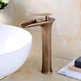 LYMGRZ Weiß-goldene Waschtischarmatur aus Messing, Einhebelmischer, luxuriöses Design, Moderne Waschtischarmatur, Elegante Duscharmatur für den Heimgebrauch (Antik Faible) LWX