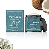 Natürliches Totes-Meer-Salz-Körperpeeling, feuchtigkeitsspendendes Kokosnussöl-Körperpeeling, Entferner für abgestorbene Haut für den Körper, Salzpeeling-Körperdusche, Badepeeling (114g-1PCS)