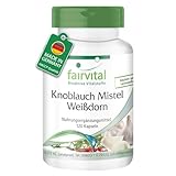 Fairvital | Knoblauch Kapseln mit Mistel + Weißdorn - 120 KMW Kapseln - HOCHDOSIERT - VEGAN