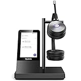 Yealink WH66 Wireless DECT Headset Teams Zertifiziert,Kabelloses Stereo Kopfhörer mit Noise Cancelling Mikrofon für PC Computer Laptop Mac,Büro Tisch Telefon Softphones VoIP Telefone USB-A & Bluetooth