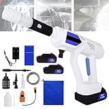 Elektrische Hochdruckreiniger Wasser High Power Jet Wash Auto Reiniger 21V Hochdruckreiniger Hydro Shot Schaumpistole Wasserrohr 2x 1,5Ah Akku