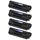 EGRMZ Schwarze Tonerkartusche, kompatibel mit Q2612A 12A 1020 1022n 3050 3052 Laserdrucker, 1 Stück bis 10 Stück(4Pack Q2612A)