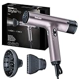 Beurer HC 100 Excellence Haartrockner, Föhn mit kraftvollem Digitalmotor, trocknet bis zu 20% schneller, leichtes Gewicht, besonders leise, Ionenfunktion für glänzendes Haar, inkl. Volumendiffusor
