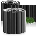com-four® 2X Rasenkante 15 x 900 cm aus Kunststoff - Flexible Beeteinfassung für Rasen, Blumenbeet oder als Mähkante - Grasabschluss, Länge individuell anpassbar - Beetumrandung
