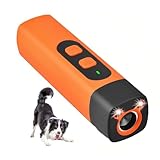 Lancoon Ultraschall Antibell Gerät mit 3 Einstellbaren Frequenzen LED-Taschenlampe Bellen Stopper Wiederaufladbare Verhaltenstraining Portable für Hunde Haustiere Indoor Outdoor