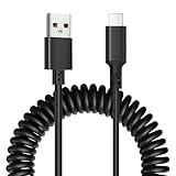 AXFEE Spiralkabel USB A auf Lightning Kabel, Apple Carplay Kabel & Datensynchronisation, Kurz iPhone Ladekabel Auto Phone14 Pro Max/14 Pro/14/13 Pro Max/13 Pro/13/12 Pro/ 11/Xs/XR/8/Pad