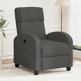 FiveWillowise Fernsehsessel Ruhesessel Relaxsessel mit Verstellbarer Beinablage und Verstellbarer Rückenlehne bis 140°, Einzelsofa, Liegesessel, TV Sessel mit Liegefunktion, Dunkelgrau