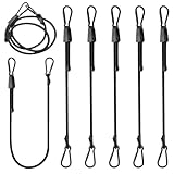 Spanngummi mit Karabiner Haken Verstellbar - 6 Stück 100 cm Schwarz Expander Gummispanner mit Karabinerhaken, Gepäckspanner für Camping Fahrrad, Sonnensegel, Tarpaulins, Garten, Auto, Ladung