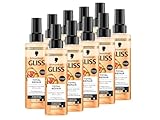 Gliss Express-Repair-Spülung Total Repair (10x 200 ml), Haarspülung sorgt für sofortige Kämmbarkeit und Schutz vor Haarbruch, Pflegespülung mit Hitzeschutz bis zu 230 °C