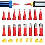 Universal Integrated Rubber Nozzle Tool Kit, 2024 Neuest Kartuschenspitzen, Einteiliger Edelstahldüsen, Silikonspritze Aufsätze Kartuschenspitzen Haushalt Dichtmittel Werkzeug (24PCS【8 Gummibasis】)