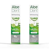AloeDent Aloe Vera Whitening Zahnpasta ohne Fluorid 2 x 100ml - Natürliche Pfefferminze, SLS-frei, natürlich weiße Zähne & gesundes Zahnfleisch, Vegan