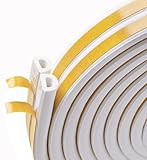 10M Türdichtung Dichtungsband Selbstklebendes für Türen Fenster, Fensterdichtung Anti-Kollision Dichtungsstreifen Gummi Schaum Siegel Streifen Schalldämmung Weiß