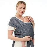 Momcozy Tragetuch Baby für Neugeborene bis 50 lbs, Tragetuch Einstellbar für Erwachsene Größen XXS-XXL, Tragetuch Baby Neugeboren Ergonomische Vorderseite/Rückseite Baby Tragetuch Neugeborene