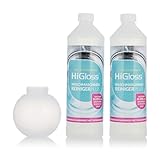 HiGloss Waschmaschinen-Hygienereiniger-Plus 2x 1000ml Set mit Dosierhilfe Hochkonzentrat für hygienische Sauberkeit & Langlebigkeit, Entfernt unangenehme Gerüche, Kalk & Schmutz