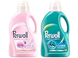 PERWOLL Flüssig-Set 2x 27 Waschladungen (54WL) 1x Für Wolle & Feines & 1x Sport, Feinwaschmittel glättet und erneuert Fasern & Hygiene Waschmittel reinigt sanft, entfernt schlechte Gerüche