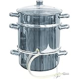 PROFI INDUKTION DAMPFENTSAFTER Ø26 ENTSAFTER 40 cm !! EDELSTAHL SAFTPRESSE DAMPFGARER KOCHTOPF 8SN