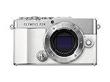 Olympus Pen E-P7 Micro-Four-Thirds-Systemkamera, 20-MP-Sensor, 5-Achsen-Bildstabilisation, neigbarer und hochauflösender LCD-Bildschirm, 4K-Video, Wi-Fi, Farb- und Monochromprofilsteuerung, weiß
