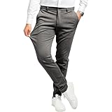 Performance Pants Herren Dunkelgrau (Größe 34W/34L) - Stilvolle Herren Hosen Stretch - Chino Hose Stretch - Stilvolle Anzughose - Modische Praktische Männer Hosen für Business & Freizeit