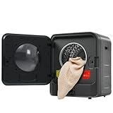 Wandmontierter Trockner aus Edelstahl, 4,5kg Nutzinhalt, PTC Keramikheizung, 5 Programme, Überhitzungsschutz | Ablufttrockner klein und leise für Küche, Bad oder Keller