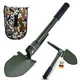 Instinktive-Oase® Multifunktions-Klappspaten Bundeswehr Stil – Faltbarer Outdoor Spaten mit Tasche | Survival Spaten mit Hacke & Säge | Camping Schaufel für Wandern, Bushcraft, Garten-Ausrüstung