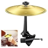 Molain Auto Crash Becken, Auto Vehicles Inneneinrichtung, Car Crash Becken Lustiges Mini Trommel Zubehör fürs Auto LüFtungsschlitz Mini-Becken für Musikliebhaber Alle Arten Von Fahrzeugen(Gold)