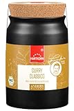 Anders Würzen Keramik Bio Curry Classico Gewürzmischung, 70 g Bio Gewürz im Keramiktopf mit Korkdeckel von Hartkorn - wiederverschließbar und wiederbefüllbar - entwickelt mit Thomas Anders