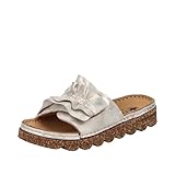 Rieker Damen V8763 Pantolette, Beige, 40 EU
