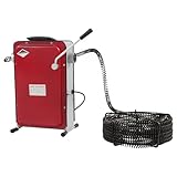 Susoso Elektrische Rohrreinigungsmaschine, 240W Rohrreinigungsgerät mit 6 Verschiedenen Größen Reinigungsgeschwindigkeit 400rpm für Waschbecken 26x17x40.5cm Rot, Grau