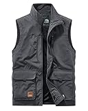 Btmpmcs Herren Outdoor Anglerweste mit Vielen Taschen Schnelltrocknende Freizeitweste Leicht Atmungsaktiv Ärmellose Jacke Camping Fotografie Jagd Multifunktionsweste