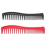 Alipis 2 Stück Friseurkämme mit Breiten Zinken aus Langlebigem Material Damen Lockenkämme für Kopfhautmassage und Haarstyling Leicht und Reisegeeignet
