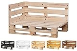 Chaise Longue Sofa Palets geschliffen und gebürstet Innen/Außen Neuer Palettensessel/Sofa für Patio (120 cm x 60 cm, Rohes Finish)