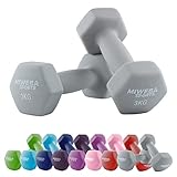 Miweba Sports Neopren Hantelset NKH100 | 𝐏𝐫𝐨𝐟𝐢 Hantel - Hexagon Hanteln Set - Kurzhanteln - Kurzhantel Set - Gymnastikhanteln - Hantel Set - Dumbbell - 0,5-10 Kg (2X 3.0 kg, Grau)