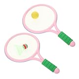 TOGEVAL 1 Set Farbiger Badmintonschläger Für Kinder Training Outdoor Sport Freizeitspielzeug Badminton Set Für Spielende Kinder Mit Badminton Netz