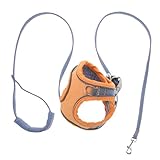 BESTonZON Atmungsaktives Katzen Hundegeschirr Mikrofaser Brustgeschirr mit Reflektierendem Streifen Verstellbar Sicher für Spaziergänge bei Tag und Nacht Geeignet für Kleine Haustiere