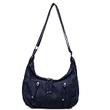 Ocuuer Canvas Crescent Crossbody Body Women Umhängetasche und verstellbares Riemen (Dunkelblau) (深蓝色)