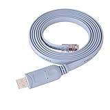 USB2.0 Männlich an RJ45 Cat5 Console Flat Cable, 6ft Easy Connection, Hochgeschwindigkeitsdatenübertragung für, Juniper, Router, Treiber für Win10, Mac,