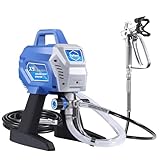 Gyfent X9 Farbsprühsystem Elektrisch 700W, Airless Farbsprühgerät 1,5L/min mit Druck und Motorgeschwindigkeitsregulierung, Effizientes Wandfarbe Sprühgerät für Hause Garten Decke Zäune Garage DIY