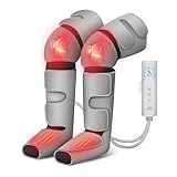 Snailax Beinmassagegerät mit Wärme, Kompression, 3 Modi und 3 Intensitäten, 4D-Knet-Wadenmassagegerät, Beinmassagegerät für die meisten Größen, verstellbare Bandagen, Massagestiefel, Geschenke für