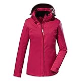 killtec Damen Funktionsjacke/Outdoorjacke mit abzippbarer Kapuze - KOS 133 WMN JCKT, rose, 46, 38383-000