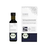 Elmas BIO Schwarzkümmelöl 100 ml – Kaltgepresst aus ägyptischen Samen (Nigella sativa) – 100% naturrein, vegan, ungefiltert – DE-ÖKO-001