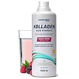 Energybody Kollagen Liquid Plus Vitamin C „Double Berry“ / 1000 ml/Liquid Collagen zum Trinken/Flüssiges Kollagen-Hydrolysat/Collagen Protein/Premium Kollagen Komplex / 40 Portionen