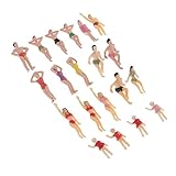 getuse Miniatur-Strand-Badeanzüge, 3,6 cm, Figuren, Modelleisenbahn, Diorama, Landschaften, Bauset, Maßstab 1:50, 20 Stück