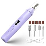 Elektrische Nagelbohrmaschine Nagelbohrer Elektrische Feile Nagelfeile Kit für Anfänger Acryl Gel Nägel Maniküre Pediküre Polieren Form Werkzeug mit 8 Bits Gelnägel und Heimsalon Gebrauch