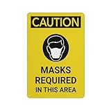 Blechschild Maskenpflicht In Diesem Bereich Retro Blech-Schild Dekoration Metall-Poster Für Küche Club Garten 20X30Cm