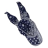 Modische Hijab-Mütze für Damen, Blumenmuster, mehrfarbig, muslimische Hijab-Mütze, Basishut, Roller-Hüte, navy, Einheitsgröße