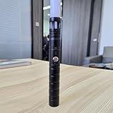 MOZC Lichtschwert, Laserschwert Kinder mit 20 RGB Farben, Duell Lichtschwert mit 4 FX Sounds und Modi, Aufladbarer Laserschwert Metallgriff, Halloween-Rollenspielspielzeug für Kinder (Schwarz 2PC)