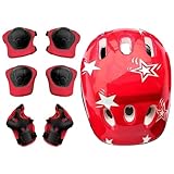 Mütze und Knieschoner für Kinder,Set aus Mütze und Knieschoner für Kinder -Fahrrad Skateboard Knie Ellenbogenschützer Schutzausrüstung,Atmungsaktives, verstellbares Hutschutz-Ausrüstungsset, Knieschü