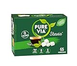 Pure Via Stevia – Box mit 65 Stück – Null Kalorien, Zero Zucker – Alternative zu Zucker, natürliche Alternative zu Zucker, 130 g