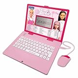 Lexibook Barbie, Pädagogischer und zweisprachiger Laptop in Englisch/Deutsch, Spielzeug für Kinder mit 124 Aktivitäten zum Lernen, Spielen und Musik, Rosa, JC598BBi3