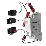 Oniissy Für Tuya WIFI 3-Phasen-Energiezähler Power Monitor mit Stromwandler, WiFi-Energiezähler, Schiene, DIN-Strom-Monitor, Spannung, Strom